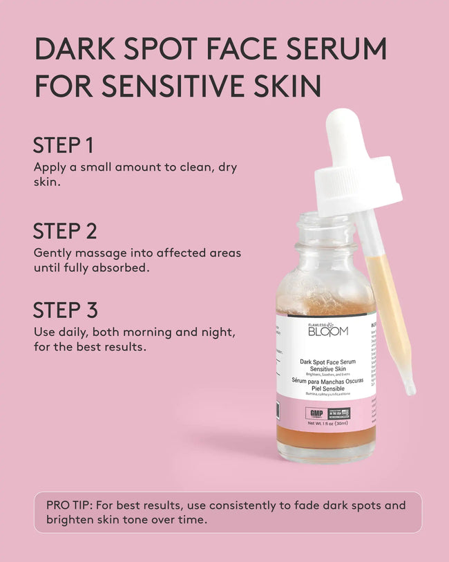 Dark spot face serum sensitive skin how to use