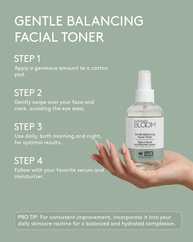 Gentle balancing toner serum how to use