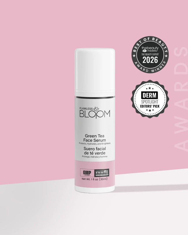 Green tea face serum feature