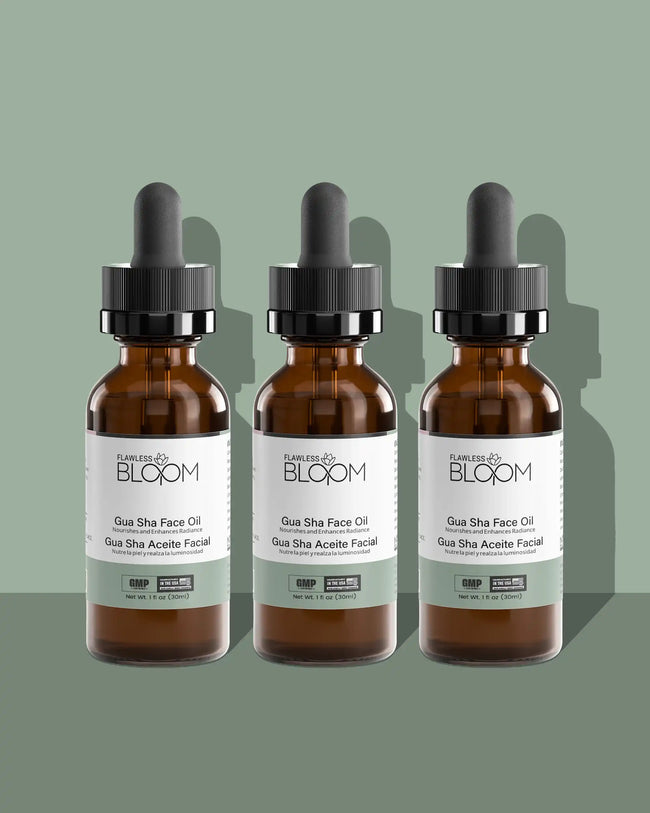 Gua sha face oil 3 bottle