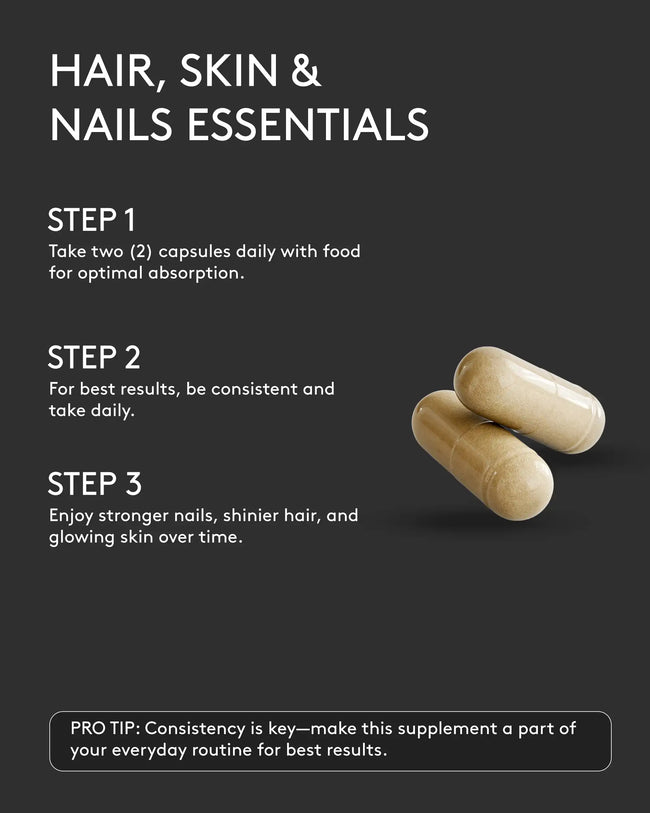 Hair skin and nails essentials how to use