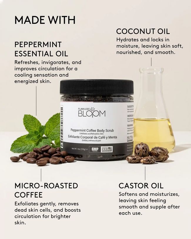 Peppermint coffee scrub ingredients
